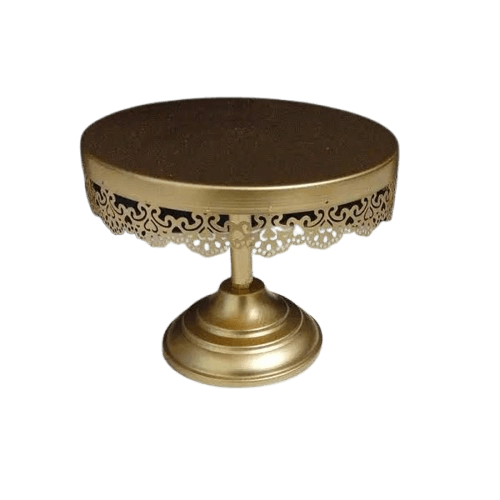 IRON CAKE STAND ROUND (GOLD)